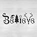 Believe Christmas Stencil - Craft Supplies for Painting, Easy Christmas Craft, Merry Stencils