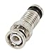 RG59 Compression BNC Connector,Coax Male Crimper Adapter Plug,75 Ohm Nickel Plated Coupler Extension Coaxial Siamese Cable with Copper Pin Fixed in Inside for CCTV Security Camera Antena System 20Pcs
