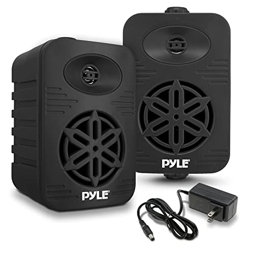 PyleUsa Bluetooth Indoor Outdoor Speakers Pair 300 Watt Dual
