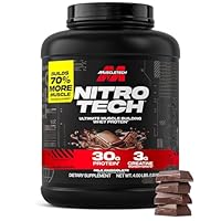 Muscletech Whey Protein Powder (Milk Chocolate, 4 Pound) - Nitro-Tech Ultimate Muscle Building Formula with Whey Protein Isolate - 30g of Protein, 3g of Creatine & 6.8g of BCAA - Packaging May Vary
