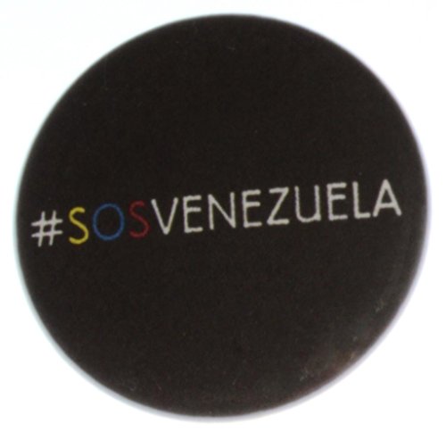 A&T Designs Unisex - #SOSVenezuela 1.25" Pinback Button Pin - SOS Venezuelan