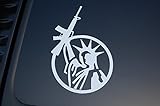 Five Star Graphics Statue of Liberty NRA Vinyl Sticker Decal Choose Color & Size!! Rifle Gun Hunting 3 Percenter (V199) (5