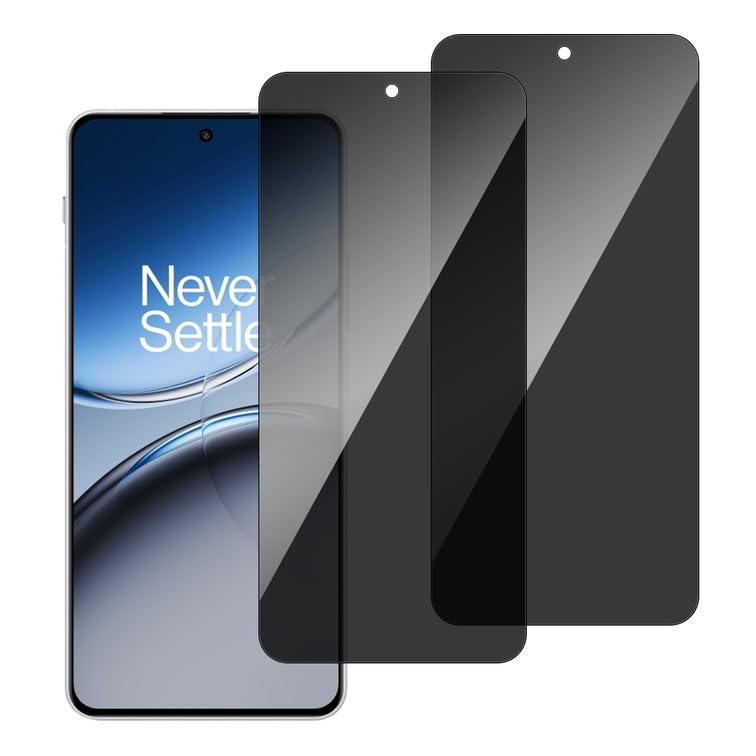 chejuza Privacy Screen Protector for OnePlus Nord 3/OnePlus Nord 4 [2 Pieces], 9H Hardness, Full Coverage Anti Spy Tempered Glass, HD Phone Screen Protector