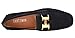 Fulinken Men's Moccasin Slip on Gold Buckle Leather Loafers Causal Mens Shoes Business Shoes(8.5 D(M) US, Black-gold H)
