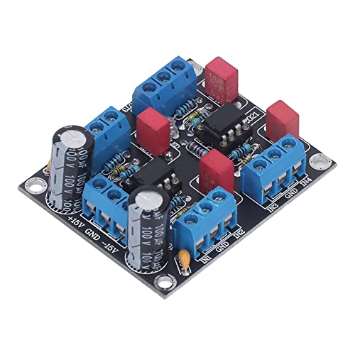 Fydun Chip Driver Board 2 Power, Supply 4 Channel Pre Amplifier Power, Preamplifier Amplifiers Module NE5532 5W DC12V‑15V e