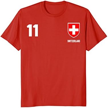 Mens Swiss Switzerland Calcio Football Soccer T-Shirt 3XL Red