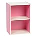 IRIS USA 596167 2-Tier Wood Storage Shelf, Pink