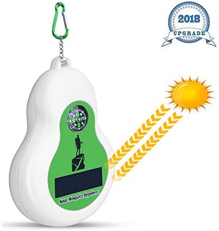 AMICE Ultrasonic Portable Solar Insect Killer, Pest Control Mini Effectively Repels for Cockroach, Spider, Ant, Mosquito, Bed Bugs and Fleas, Human & Pet Safe, Best Outdoor Mosqui
