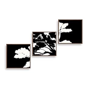 Original Creation Beautiful Style Framed for Living Room Bedroom Abstract Ink Art for x2 Panels