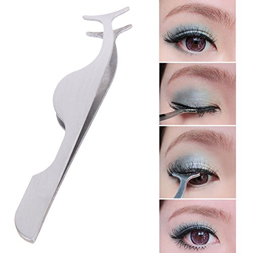 RedSonics(TM) False Eyelashes curler Clip Auxiliary Tools Eyebrow Applicator Tweezers Multifunctional makeup tool stainless steel - Thumbnail 4