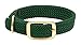 Mendota Pet Double Braid Collar - Brass - Dog Collar - Made in The USA - Hunter Green, 1 in x 18 in Standard