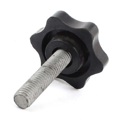 M8-x-35mm-Male-Thread-30mm-Dia-Star-Shaped-Head-Clamping-Screw-Knob