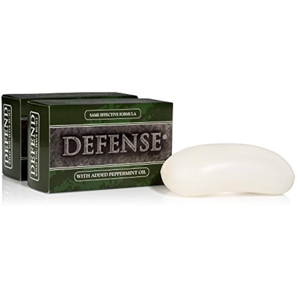 Defense Soap, Peppermint, 4 Ounce Bar (Pack Of 2) 100 Natural And