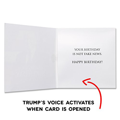 Talking Trump Birthday Card - Wishes You A Happy Birthday In Donald Trump's REAL Voice - Surprise Someone With A Personal Birthday Greeting From The President Of The United States - Includes Envelope