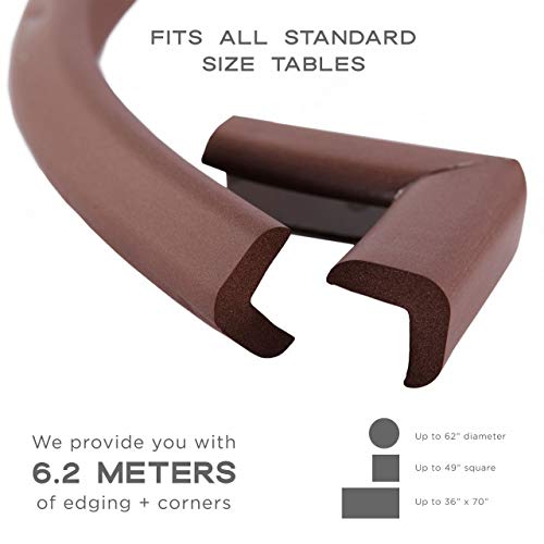 Edge & Corner Guards Set EXTRA LONG 20.4ft Coverage Incl 8 PreTaped