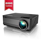 YABER Native 1080P Projector 6000 Lux Upgrad Full HD Video Projector (1920 x 1080) Support 4k and Zoom, Home & Outdoor Projector Compatible with TV Stick,HDMI,VGA,USB, Smartphone,PC,Xbox