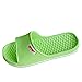 Jiyaru Women Anti-skidding Slipper Beach Pool Shoes Flip Flops Green US 8