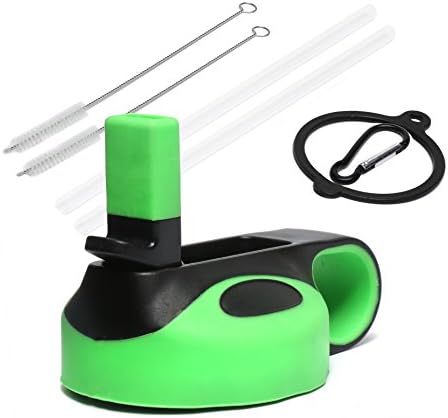 Hydro Flask Straw Lid for 12oz - 64oz Wide Mouth Sports Water Bottle (Bright Green/Black)