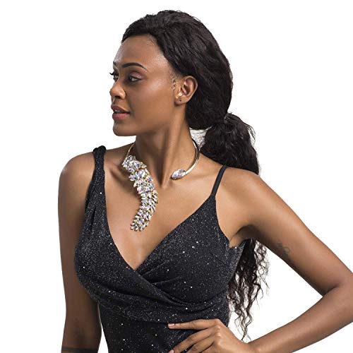 Holylove Crystal Costume Statement Necklace for Women Novelty Fashion Jewelry 1 pc with Gift Box- HLN0008 Crystal