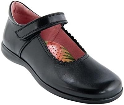 Petasil Blanche Girls Black Leather E,F & G Fitting School Shoes