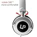 LP Headphones,with in-line Microphone Stereo Volume Control for Travel, Work, Sport, Stereo Headset for iPhone and Android Devices (White