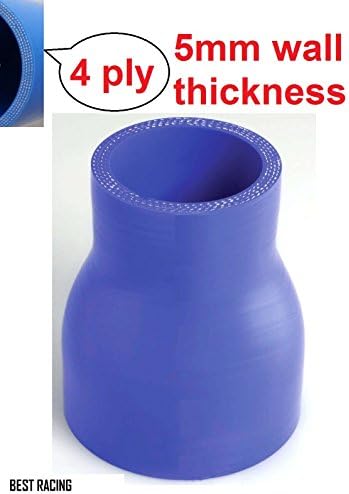 2" to 3" Silicone Straight Reducer Hose 51mm-76mm Pipe,blue