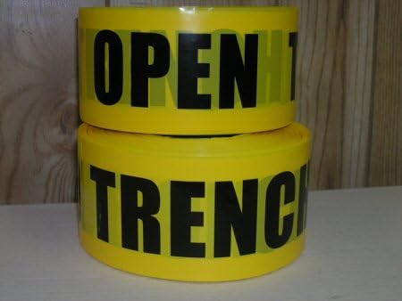 Storm Stripes Barricade Tapes, CAUTION OPEN TRENCH - Individual Roll