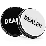 Brybelly Double-Sided Dealer Button - Casino-Grade Poker Buck Poker Weight, Large 3 Inch Diameter Puck! Great for Poker, Texas Hold 'em, Gambling Card Games