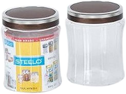 Steelo Skona Container Set, 1.1 litres, Set of 2, Transparent, Clear