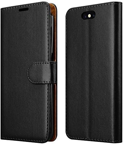 For OPPO Find X Phone Case - Wallet Flip Cover Magnetic Closure Full Protection Book Design Wallet Flip with [Card Slots] and [Kickstand] PU Leather Case (Black)