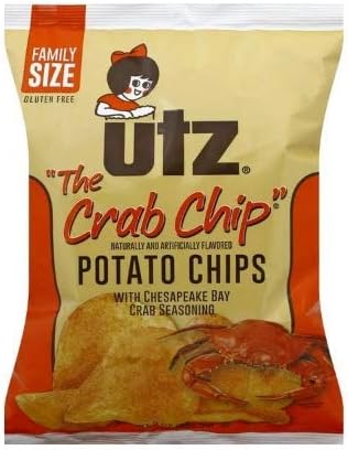Utz Potato Chips "The Crab Chip" 9.5 Oz (6 Bags)