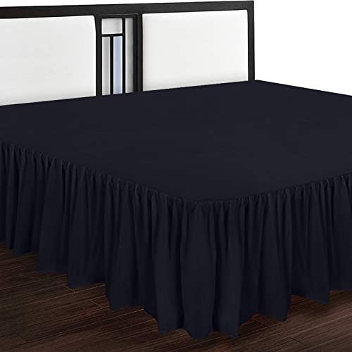 Utopia Bedding Bed Ruffle – Dust Ruffle – Easy Fit with 15 Inch Tailored Drop – Hotel Quality, Shrinkage and Fade Resistant (Twin, Black) Utopia Bedding Bed Ruffle – Dust Ruffle – Easy Fit with 15 Inch Tailored Drop – Hotel Quality, Shrinkage and Fade Resistant (Twin, Black)