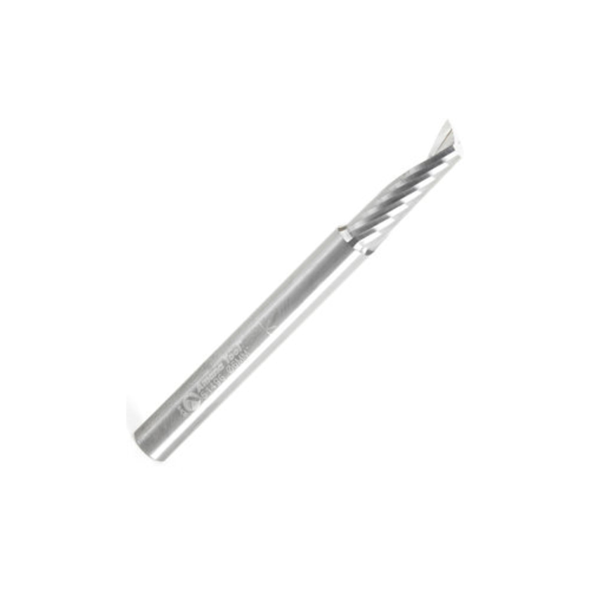 Amana Tool 51496 Metric SC Spiral O Single Flute Aluminum Cutting 6 D x 20 CH x 6 SHK x 64mm Long Up-Cut ?Router Bit with Mirror Finish โ image 1