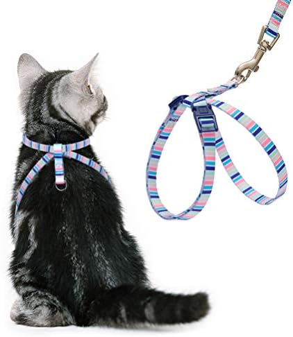 PUPTECK Cat Harness with Leash Set – Adjustable Soft Strap with Figure 8 Style Harness, Adorable and Special