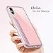 OCYCLONE iPhone Xs Max Case for Women Girls, [Tempered Glass] Cute Shockproof Defense Series With 10 feet Drop Tested, Anodized Aluminum and Polycarbonate Protective Phone Case for iPhone Xs Max, Pink