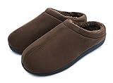 HomyWolf Mens Cotton House Slippers, Warm Soft Indoor/Outdoor Slipper