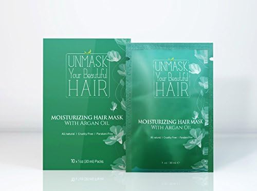 Unmask Your Beautiful Hair Deep Conditioning Mask, Infused with Argan Oil, Jojoba Oil & Shea Butter - Repairs Dry, Damaged or Color Treated Hair After Shampoo (Single Use Pack)