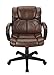 Brenton Studio(R) Briessa Mid-Back Vinyl Chair, Brown/Black