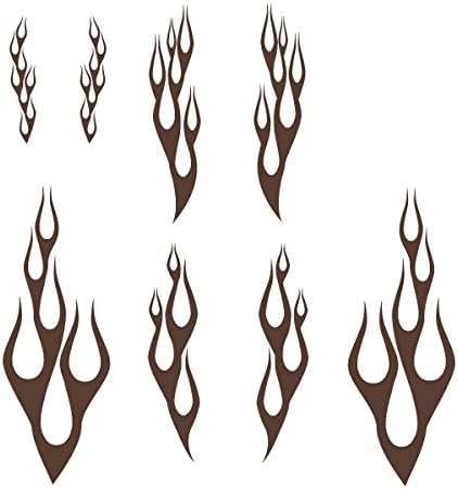 Wild Dingos LLC Flame Kit Style 1 Golf Cart ATV LARGE Vinyl Decal Sticker Brown