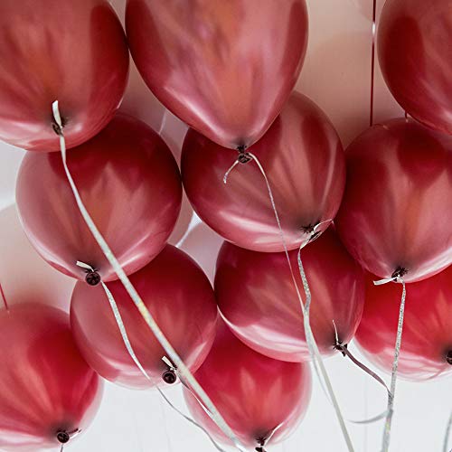 3 Latex+Balloons+100+Pack+12+Inch+Burgundy