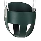 High Back Full Bucket Toddler Swing Seat with Plastic Coated Chains - Swing Set