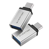 LENTION USB-C to USB 3.0 Adapter, Convert Type-C to Type-A Compatible MacBook Pro 13/15 (Thunderbolt 3 Port), 2018 2019 Mac Air/iPad Pro, Surface Book 2/Go, More (2 Pack, Silver)