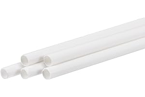 MECCANIXITY Plastic Model Tube ABS Round Tube 3/16" OD 10" White Easy Processing for Architectural Model Making DIY 5 Pack