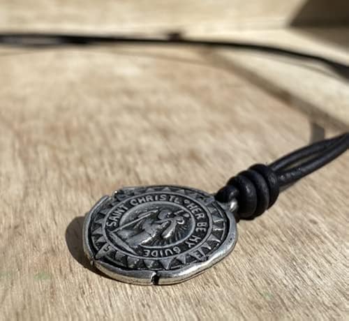 Silver St Christopher Personalised Family Names Pendant Or Necklace Chain Option, Unique Saint Christopher Gift For Women Girls Teenagers - UK
