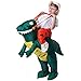 Spooktacular Creations Inflatable Dinosaur Costume Riding a T-REX Air Blow-up Deluxe Halloween Costume (Dinosaur Child)
