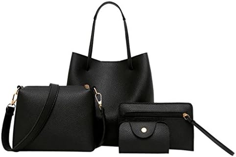 LILICAT Sale Clearance 4Pcs Women Pattern Leather Handbag+Crossbody Bag+Messenger Bag+Card Package