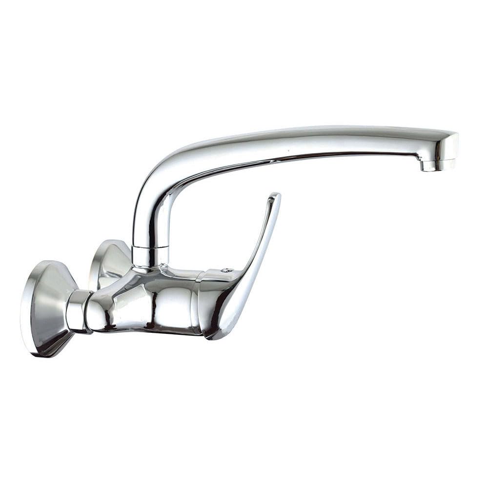 Single Lever Kitchen Mixer tap BAT Wall Sink with Long Swivel spout. Distance Between sockets 11 cm