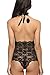 Avidlove Women Halter Lingerie One Piece Lace Jumpsuit Mini Babydoll
