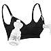 Hands-Free Pumping and Nursing Bra Adjustable Breast-Pumps Holding Bra by Momcozy - Suitable for Breastfeeding-Pumps by Medela, Lansinoh, Philips AVENT, Bellema, Spectra, Evenflo and more (Black, M)