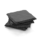 Boska Holland Monaco Collection 4-Inch by 4-Inch Slate Coaster, Set of 4